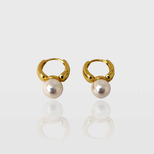 Aros mini hoop pearl