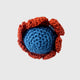 Coleta flora crochet azul